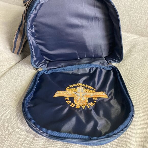 Audrain's Motor Week RI Concours Picnic Wine Bag Duffle Blue Blanket New - Picture 8 of 13